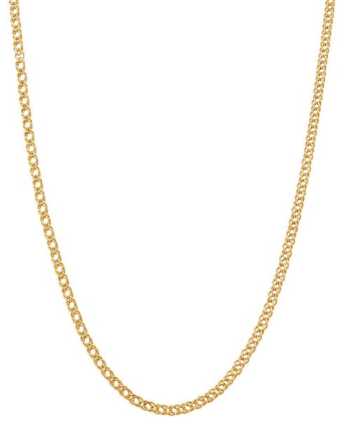 Italian Gold double Curb Link 18" Chain Necklace (3-1/2mm) in 10k Gold