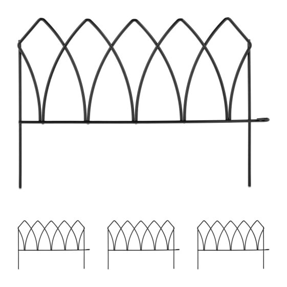 4-tlg. Beetzaun aus Metall