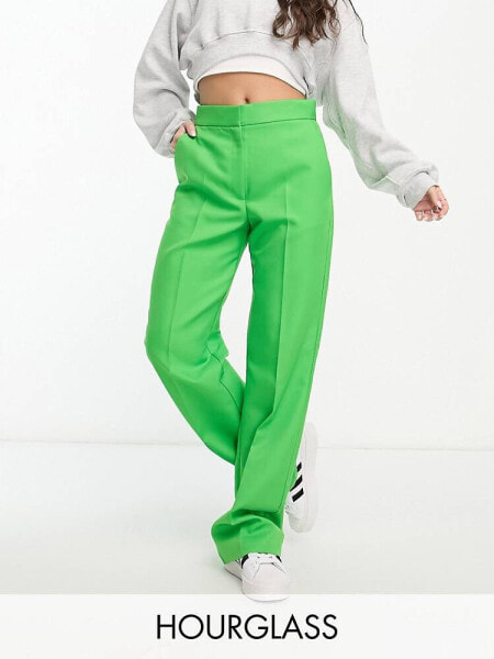 ASOS DESIGN Hourglass ultimate straight trouser in bright green