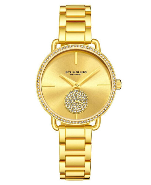 Women's Gold Tone Stainless Steel Bracelet Watch 38mm