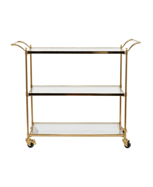 Brass Iron Traditional Bar Cart