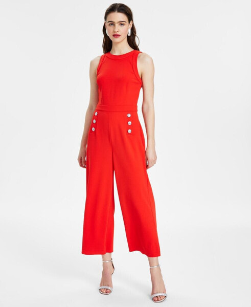 Women's Cropped Wide-Leg Jumpsuit