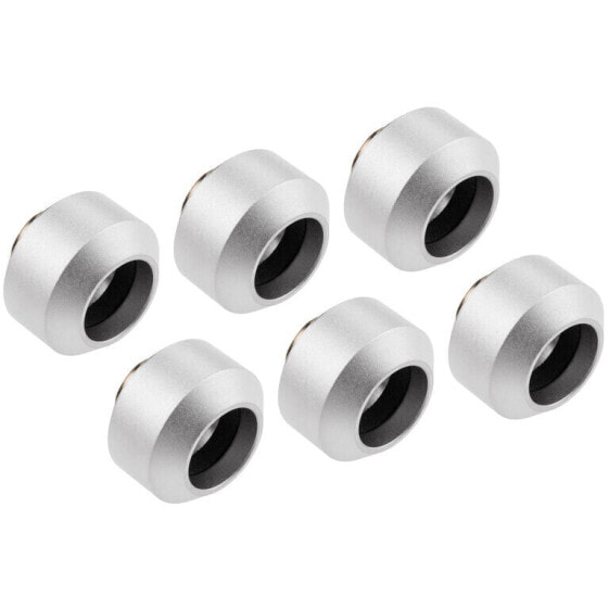 Optimus Hardtube Fittings, 14mm, 6er Pack mit Werkzeug - silber