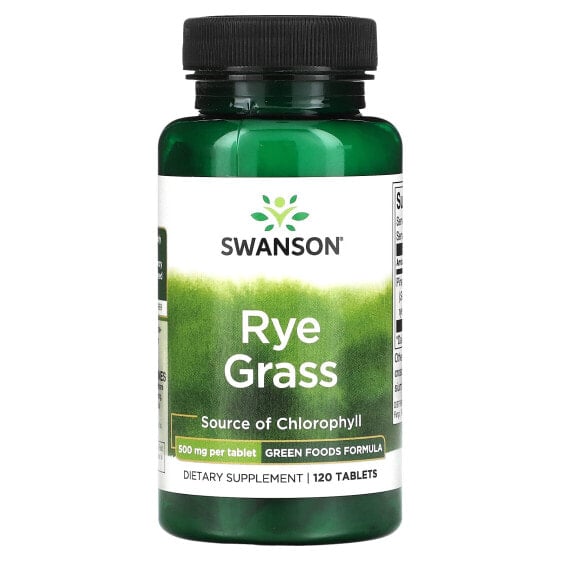 Травяные таблетки Swanson Rye Grass, 500 мг, 120 штук