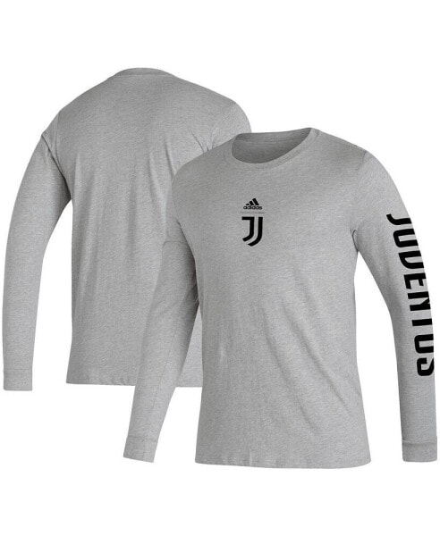 Men's Heather Gray Juventus Team Crest Long Sleeve T-shirt