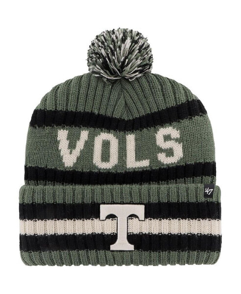 Men's Green Tennessee Volunteers OHT Military Appreciation Bering Cuffed Knit Hat with Pom