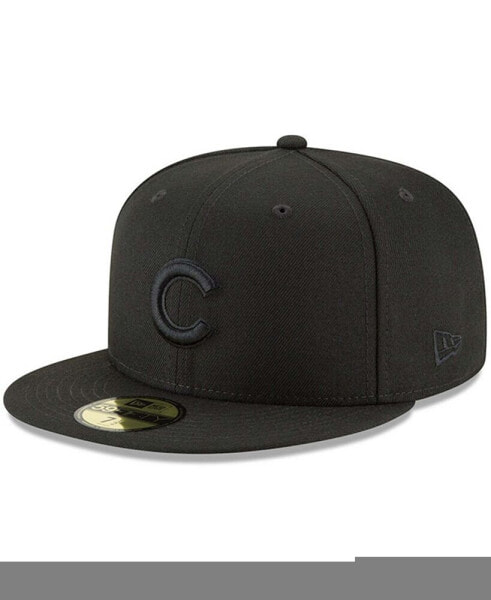 Men's Black Chicago Cubs Primary Logo Basic 59FIFTY Fitted Hat