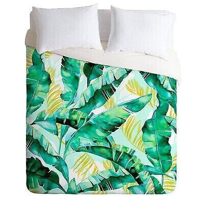 King Marta Barragan Camarasa Banana Leaf Comforter & Sham Set Green - Deny