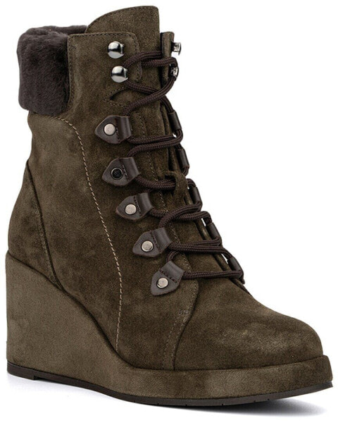 Aquatalia Inna Weatherproof Suede & Shearling Boot Women's