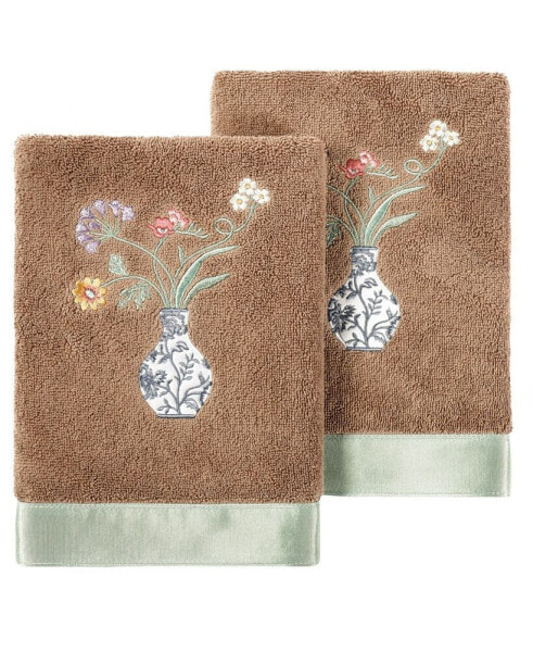 Textiles Turkish Cotton Stella Embellished Bath Towel Set, 2 Piece