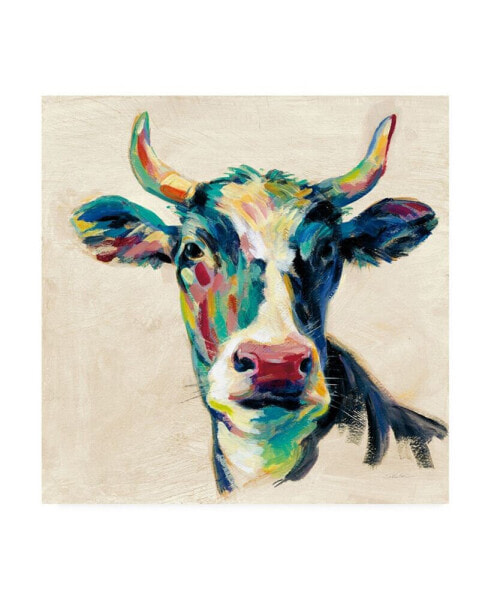 Silvia Vassileva Expressionistic Cow II Canvas Art - 19.5" x 26"