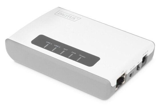 DIGITUS 2 Port USB 2.0 Wireless Multi-Functional Network Server, 300 Mbps