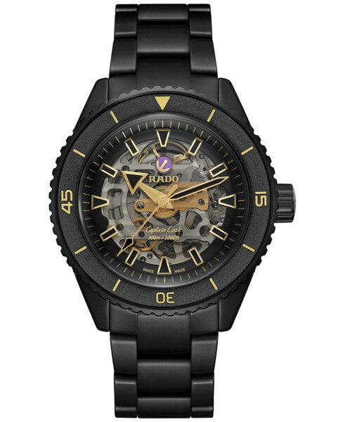 Men's Swiss Automatic Captain Cook Black High-Tech Ceramic Bracelet Watch 43mm - Limited Edition