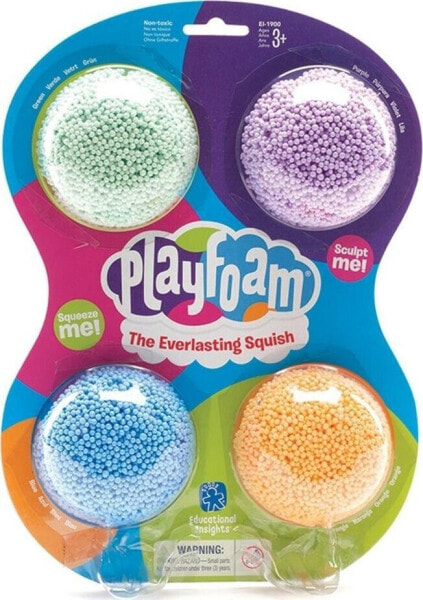 Learning Resources Playfoam, Masa piankowa, modelina, zestaw 4 kol