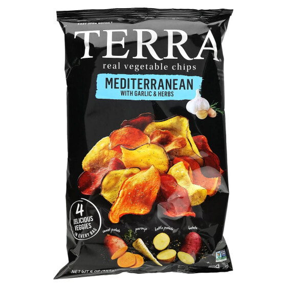 Terra, настоящие овощные чипсы, средиземноморские с чесноком и травами, 141 г (5 унций)