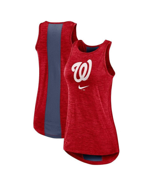 Women's Red Washington Nationals Right Mix High Neck Tank Top