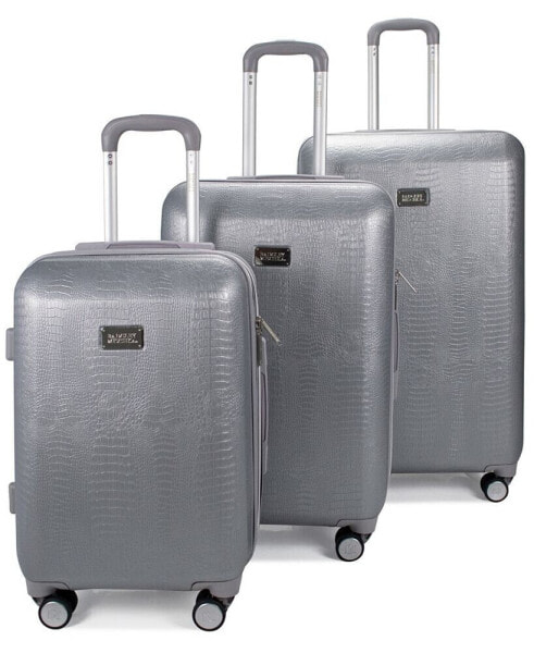 Snakeskin Expandable Luggage Set, 3 Piece