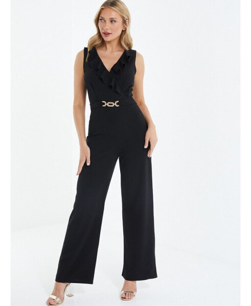 Комбинезон QUIZ Frill Palazzo Jumpsuit