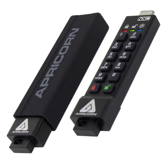 Apricorn ASK3-NXC-32GB - 32 GB - USB Type-C - 3.2 Gen 1 (3.1 Gen 1) - 77 MB/s - Cap - Black