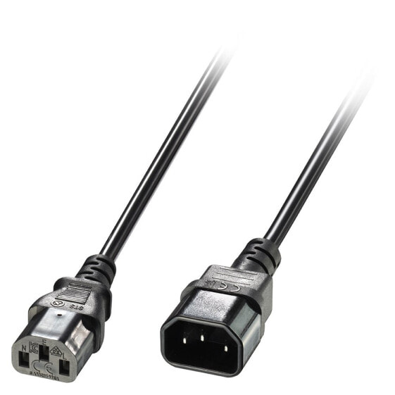 Lindy 1m IEC C14 an IEC C13 Mains Cable - 1 m - C14 coupler - C13 coupler
