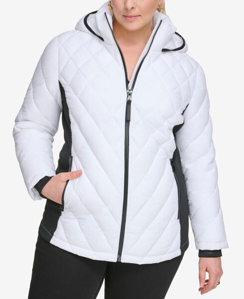 Plus Size Hooded Packable Puffer Coat, Created for Macy's