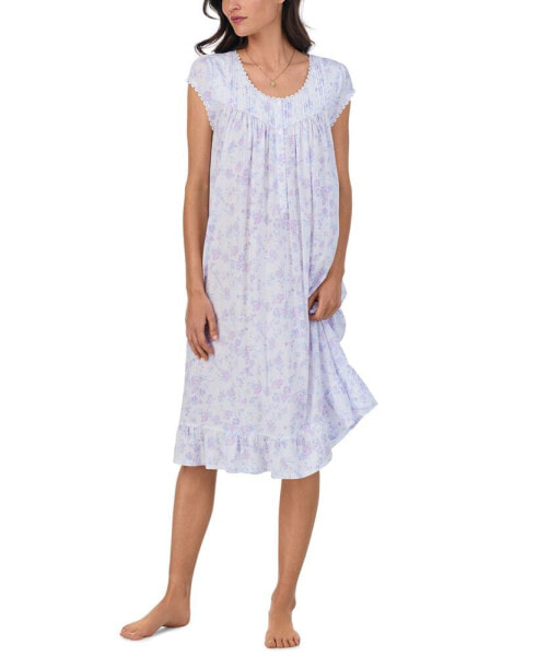 Women's Cap-Sleeve Ruffled Waltz Nightgown