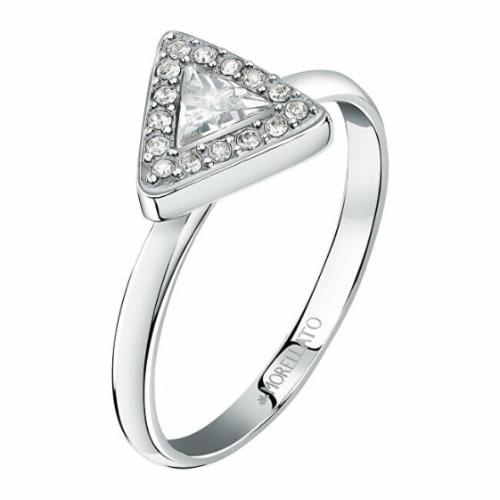 Fashion steel ring with Trilliant SAWY08 crystals