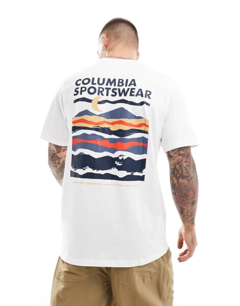 Columbia Explorers Canyon back print t-shirt in white