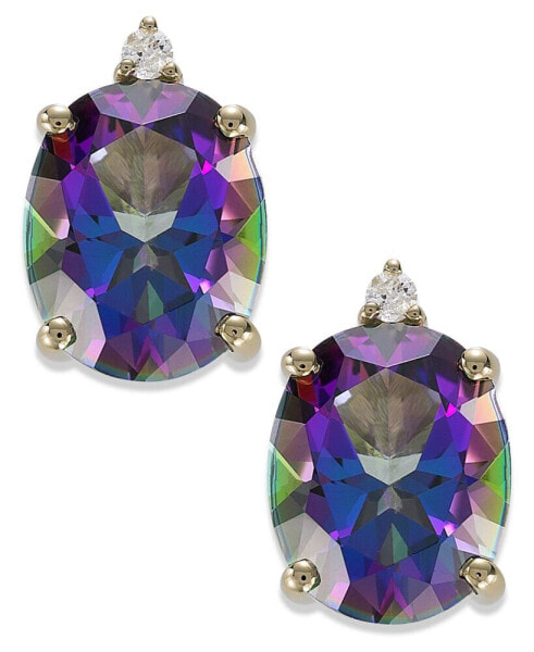 Серьги Macys 14k Gold Mystic Topaz