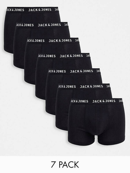 Jack & Jones 7 pack trunks in black