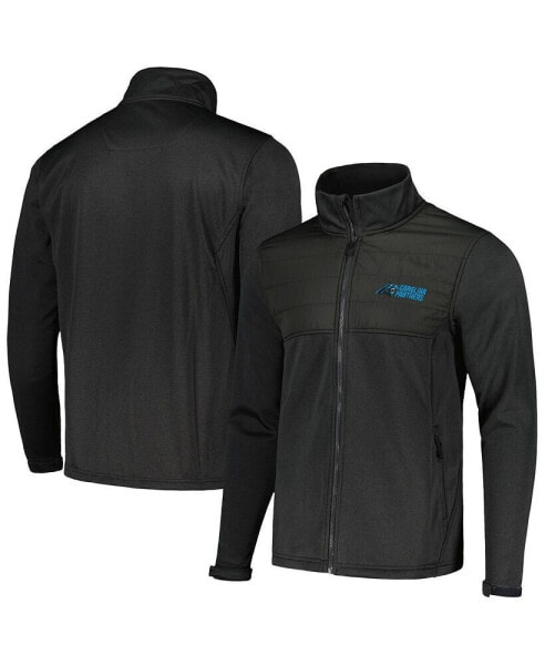 Men's Heather Black Carolina Panthers Explorer Tech Full-Zip Jacket