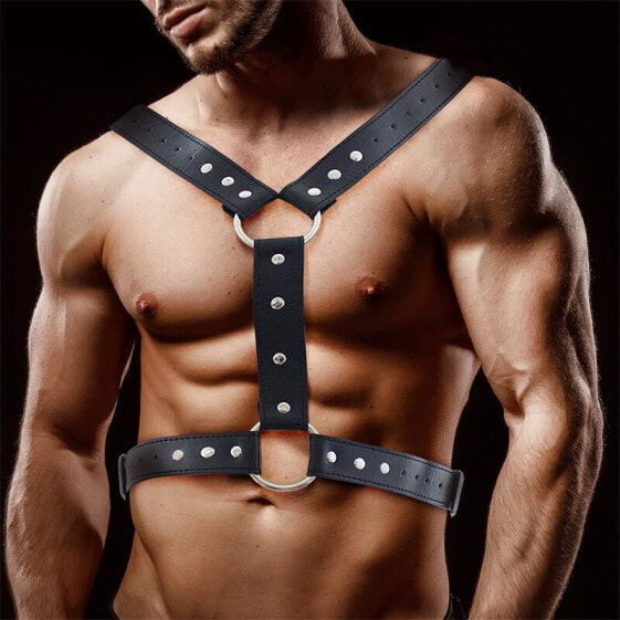 Fabrio Male Chest Bondage Harness Vegan Leather