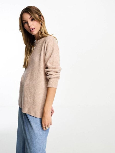 New Look oversized jumper in camel