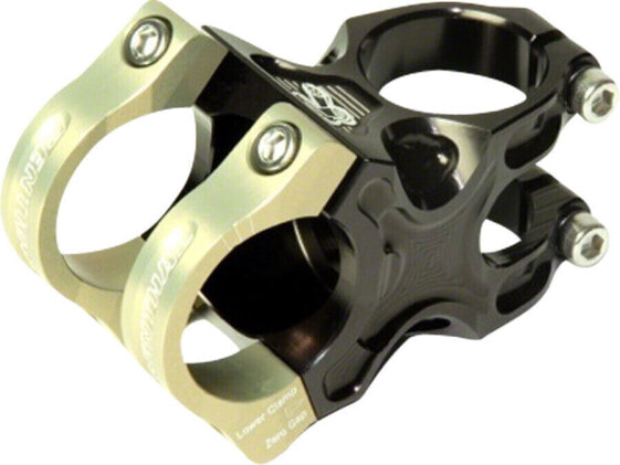 Renthal Apex Stem - 50mm, 31.8 Clamp, +/-6, 1 1/8", Aluminum, Black/Gold