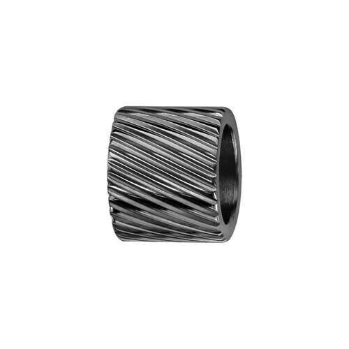 Polished black bead made of steel BAS1014_3