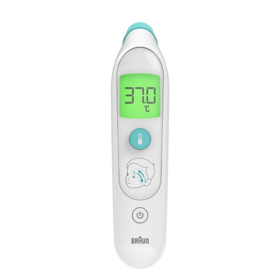 Braun BST200WE - Remote sensing thermometer - White - Forehead - Buttons - °C - AA