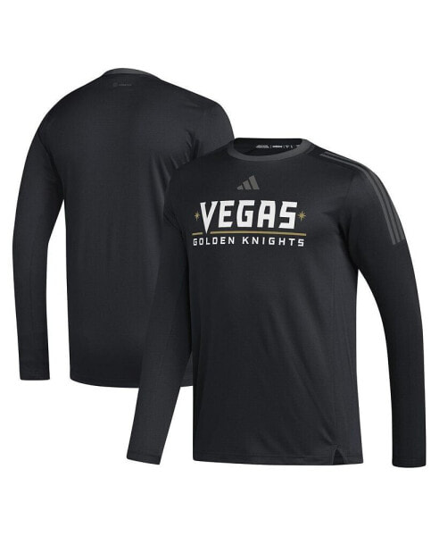 Men's Black Vegas Golden Knights AEROREADY Long Sleeve T-shirt