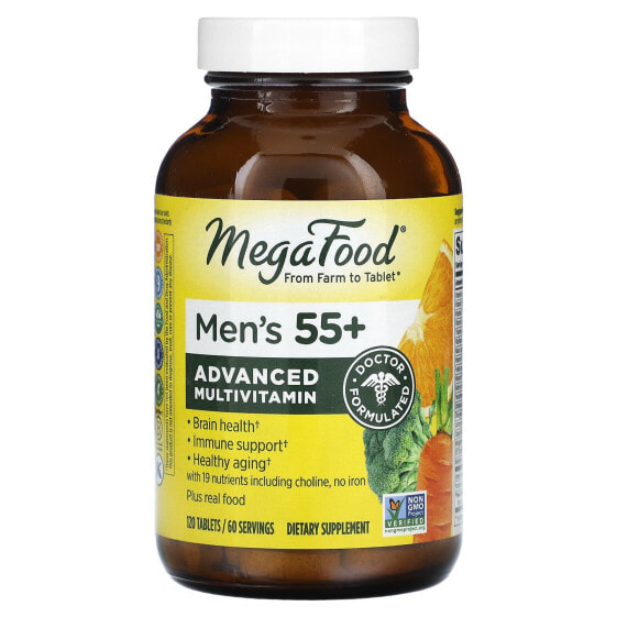 Мультивитамин для мужчин 55+ MegaFood Advanced, 120 таблеток