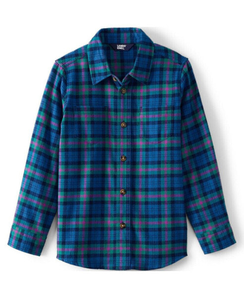 Girls Long Sleeve Flannel Shirt