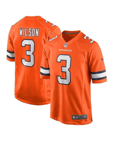 Men's Russell Wilson Orange Denver Broncos Alternate Game Jersey