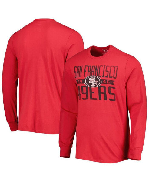 Men's Scarlet San Francisco 49ers Brand Wide Out Franklin Long Sleeve T-shirt
