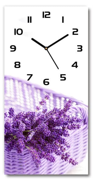 Wanduhr Lavendel in einem Korb