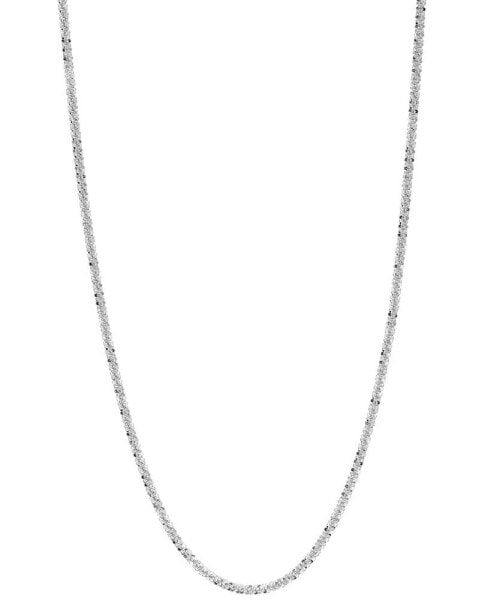 Sparkle Chain Necklace 24" (1-1/2mm) in 14K White Gold