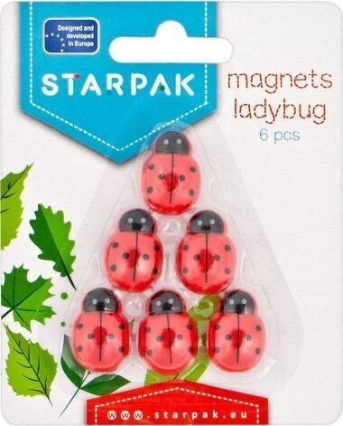 Доска школьная Starpak I MAGNES BIEDRONKA 25 мм 6 штук 12.5х10.0 см, 24/144