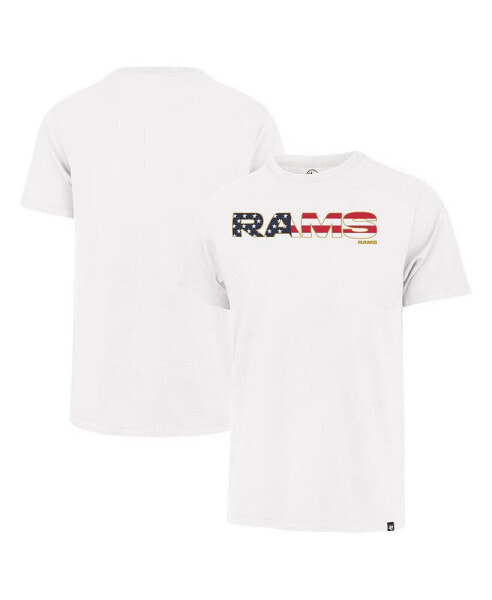 47 Men's White Los Angeles Rams Flag Script Franklin T-Shirt