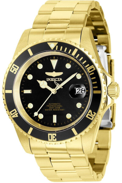 Invicta Pro Diver Stainless Steel Men's Automatic Watch - 43mm Gold / Black