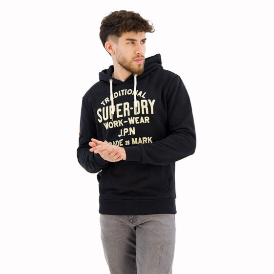 SUPERDRY Workwear Flock Graphic hoodie