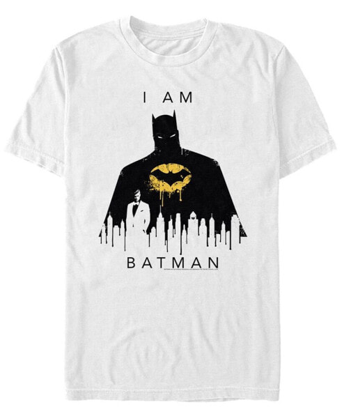 DC Men's I Am Batman City Silhouette Short Sleeve T-Shirt