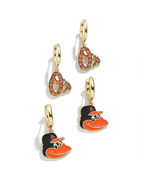 Baltimore Orioles 2-Pack Hoops Earrings Set