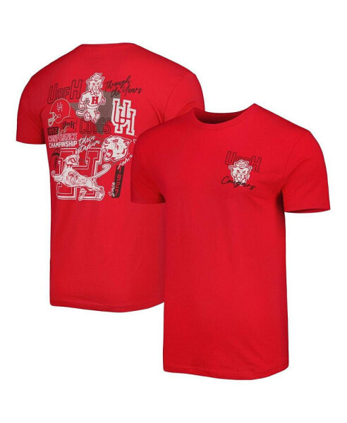 Men's Red Houston Cougars Through the Years T-shirt